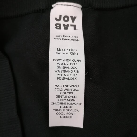Joy Lab Womens Black Pull On Elastic Waist Yoga Athletic Leggings Extra Large - Picture 5 of 6